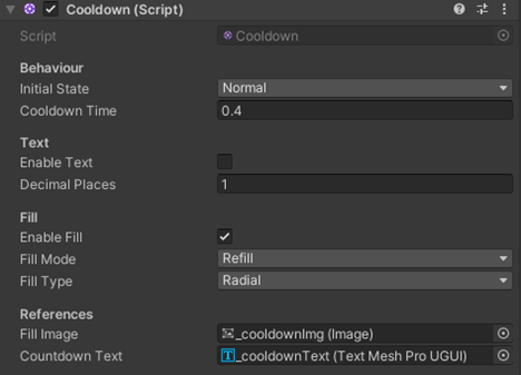 Cooldown initial state setting
